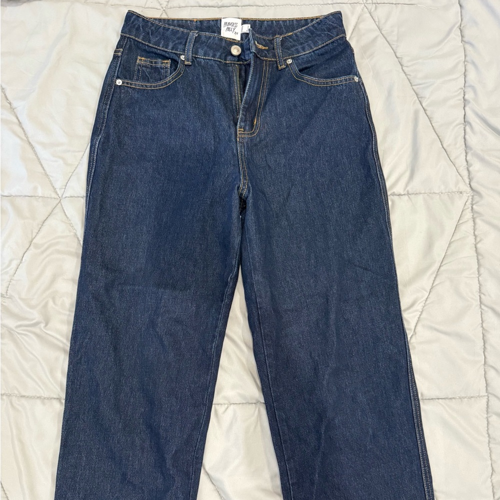 Princess Polly High Rise Jeans - Dark Blue